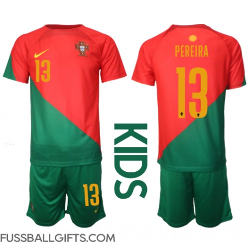Portugal Danilo Pereira #13 Fußballbekleidung Heimtrikot Kinder WM 2022 Kurzarm (+ kurze hosen)